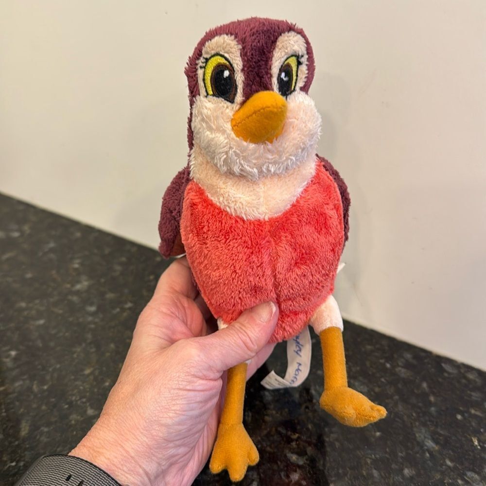 Robin Sofia First Red Bird Plush Disney Store 8" Stuffed Animal Toy